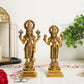 Lord Vishnu Laxmi Standing Brass Idol