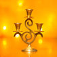 Exquisite Handmade Brass Candle Holder with Three Branches