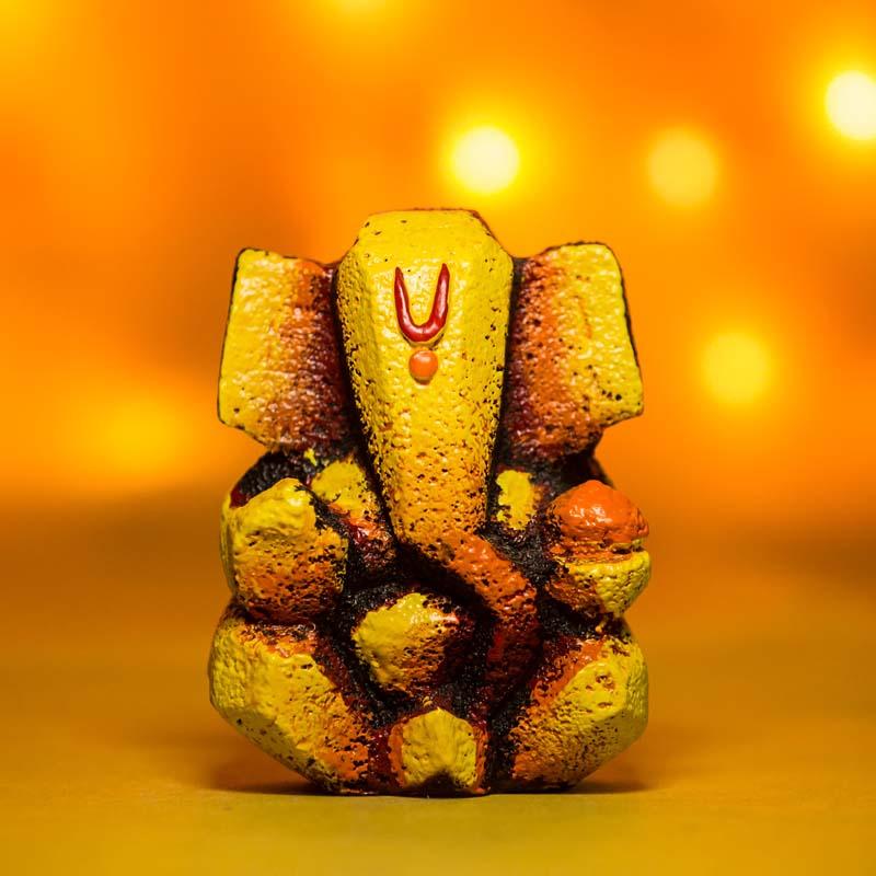 Lime Stone Vibrant Lord Ganesha Figurine
