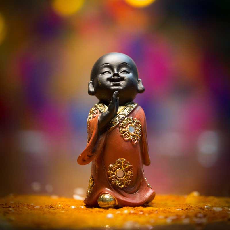 Buddhist Smiling Baby Monk Figurine