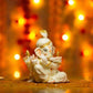 Handcrafted Lord Ganesha Marble Statue with Detachable Flute