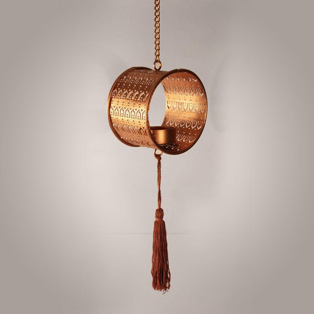 Appealing Bangle-Shaped Bronze Tealight Holder Hanging