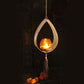 Classy Waterdrop Golden Hanging Tlight Holder Large