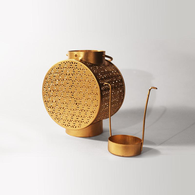 Golden Handcrafted Tealight Holder Small