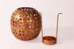 Eye-catching Handcrafted Copper Round T-light Holder