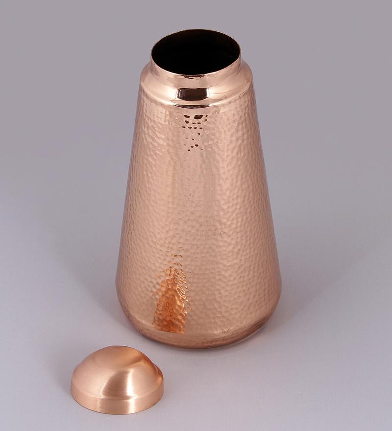 Handcrafted Copper Bottle with Hammered Design