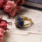 Natural Lapiz Lazuli Gold Plated Ring