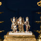 Gold Plated Ram Darbar Auspicious Marble Idol