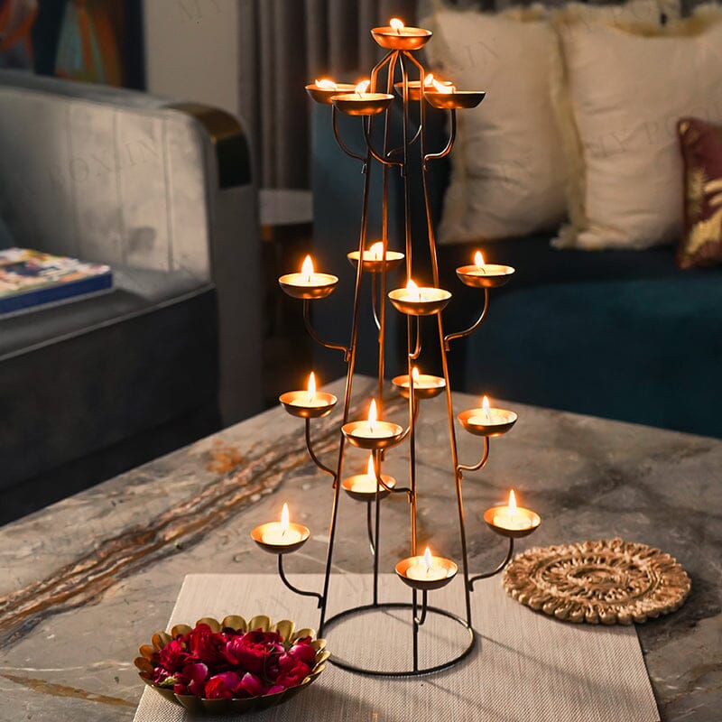 Stylish Handcrafted Branched Diya T-Light Stand