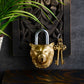 Antique Brass Lion Face Padlock