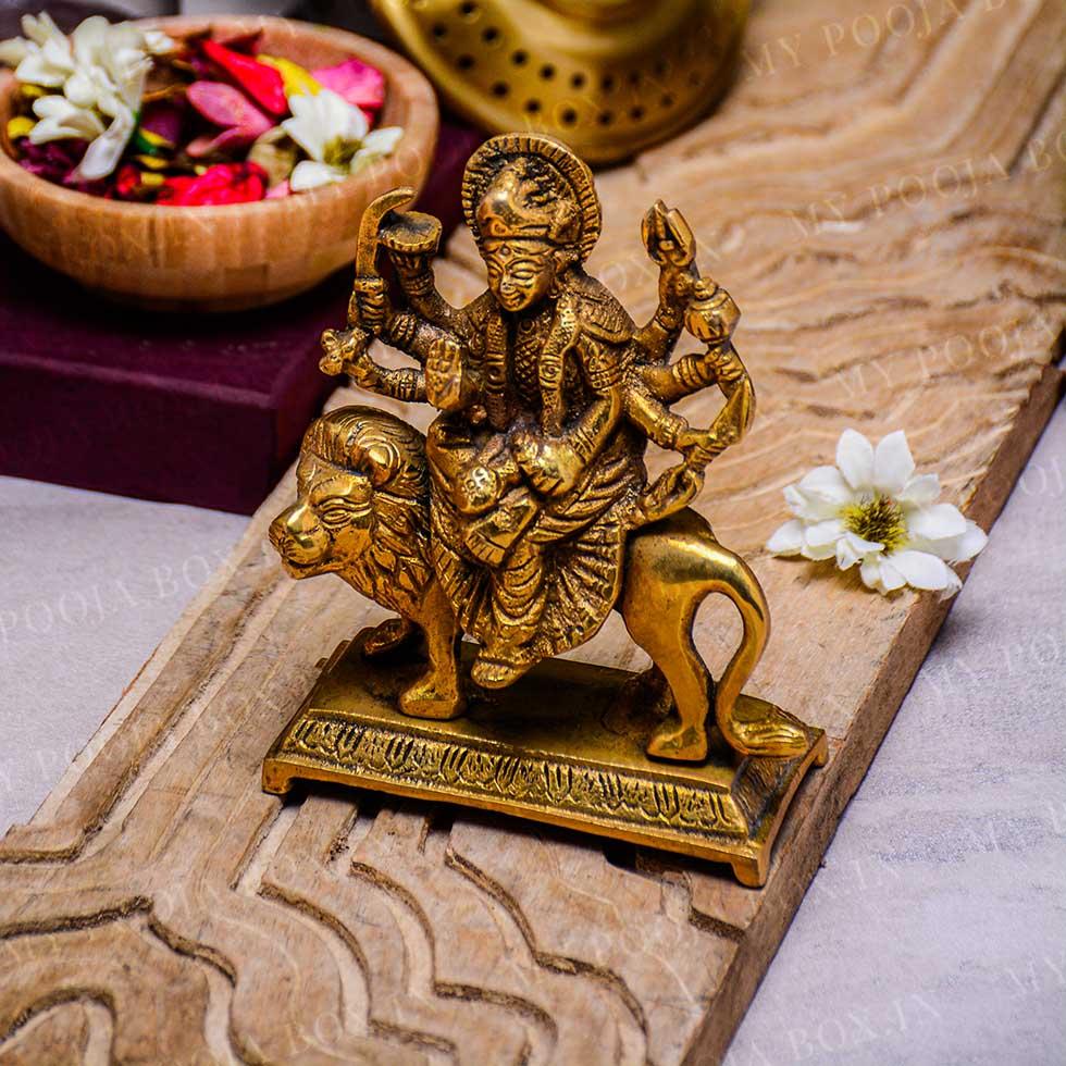 Beautiful Mata Rani Goddess Durga Brass Idol