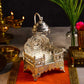Luxurious Silver Finish Laddu Gopal Singhasan