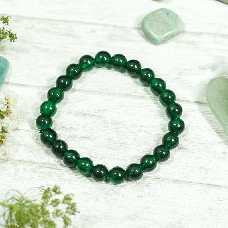 Green Aventurine Dark Bracelet (Good Luck Stone)