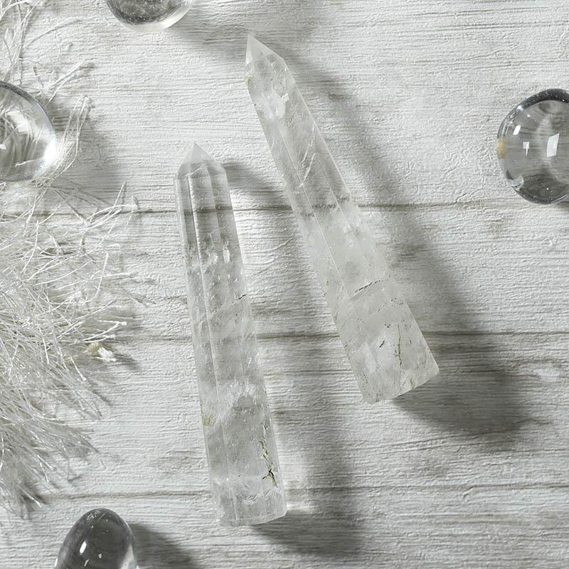 Clear Quartz Tower/Pencil (Set of 2)⎮The Universal Crystal
