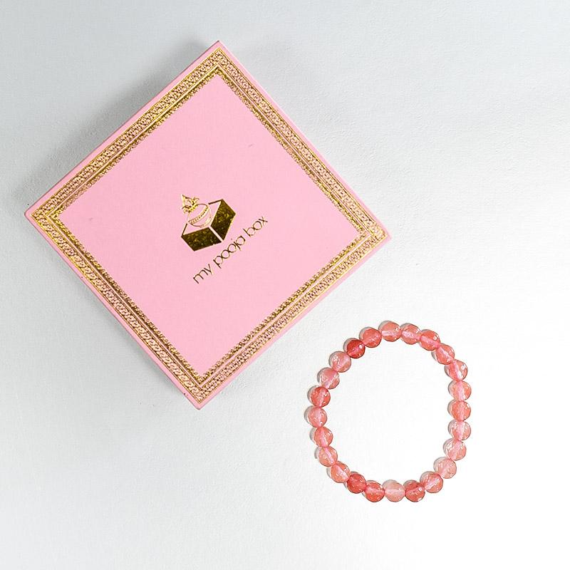 Cherry Quartz Bracelet for Anxiety Relief