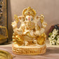 Divine White Gold Ganpati Idol