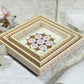 Mughal Art Beige Colored Serving Trays - Set of 3