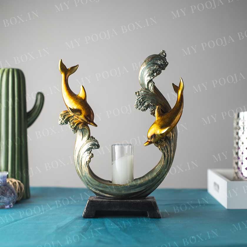 Exclusive Carved Fish Candle Holder