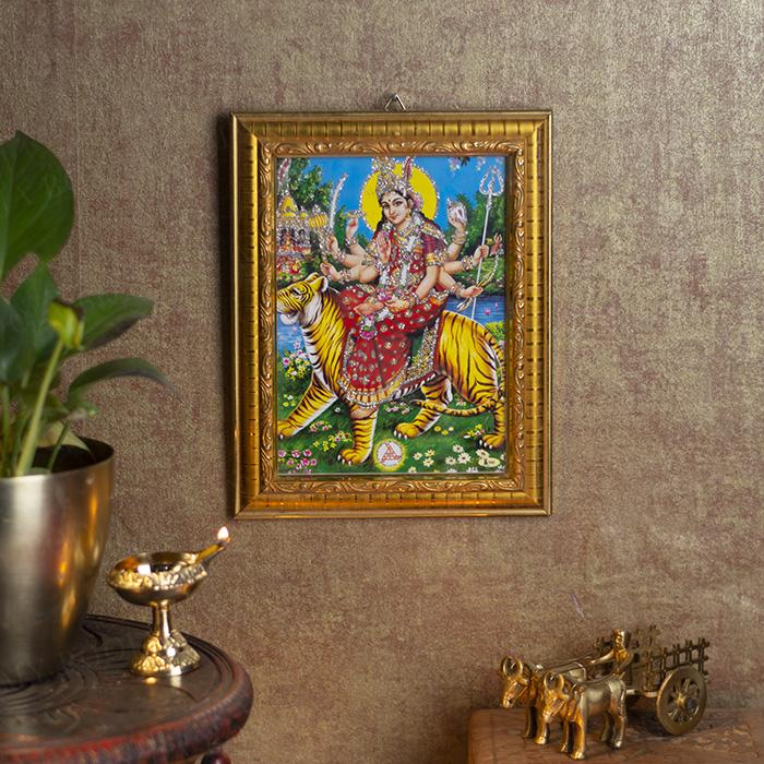 Delightful Durga Maa Framed Painting