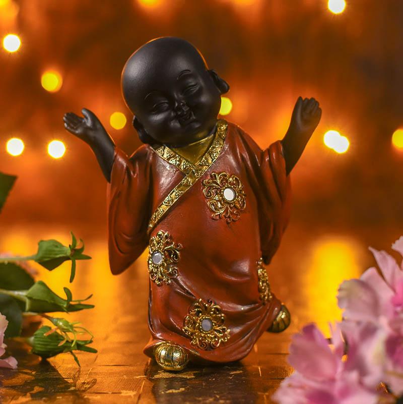 Buddhist Baby Monk Figurine