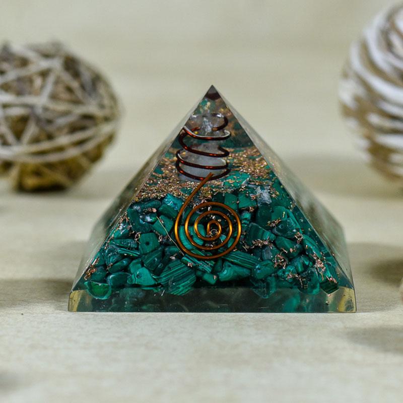 Orgonite Green Malachite Natural Pyramid