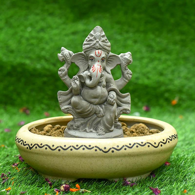6INCH Shriniketh Eco-Friendly Ganpati | Plant-A-Ganesha