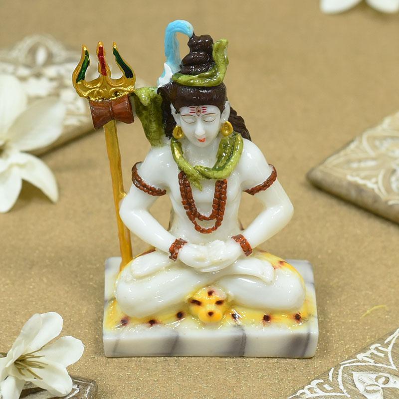 Dazzling Shiv Shankar Marble Idol/Murti