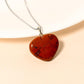 Red Jasper Heart Pendant Necklace for Protection