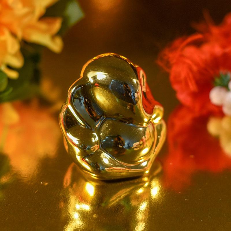 Artistic Golden Ganesha Idol