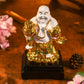 Golden White Laughing Buddha