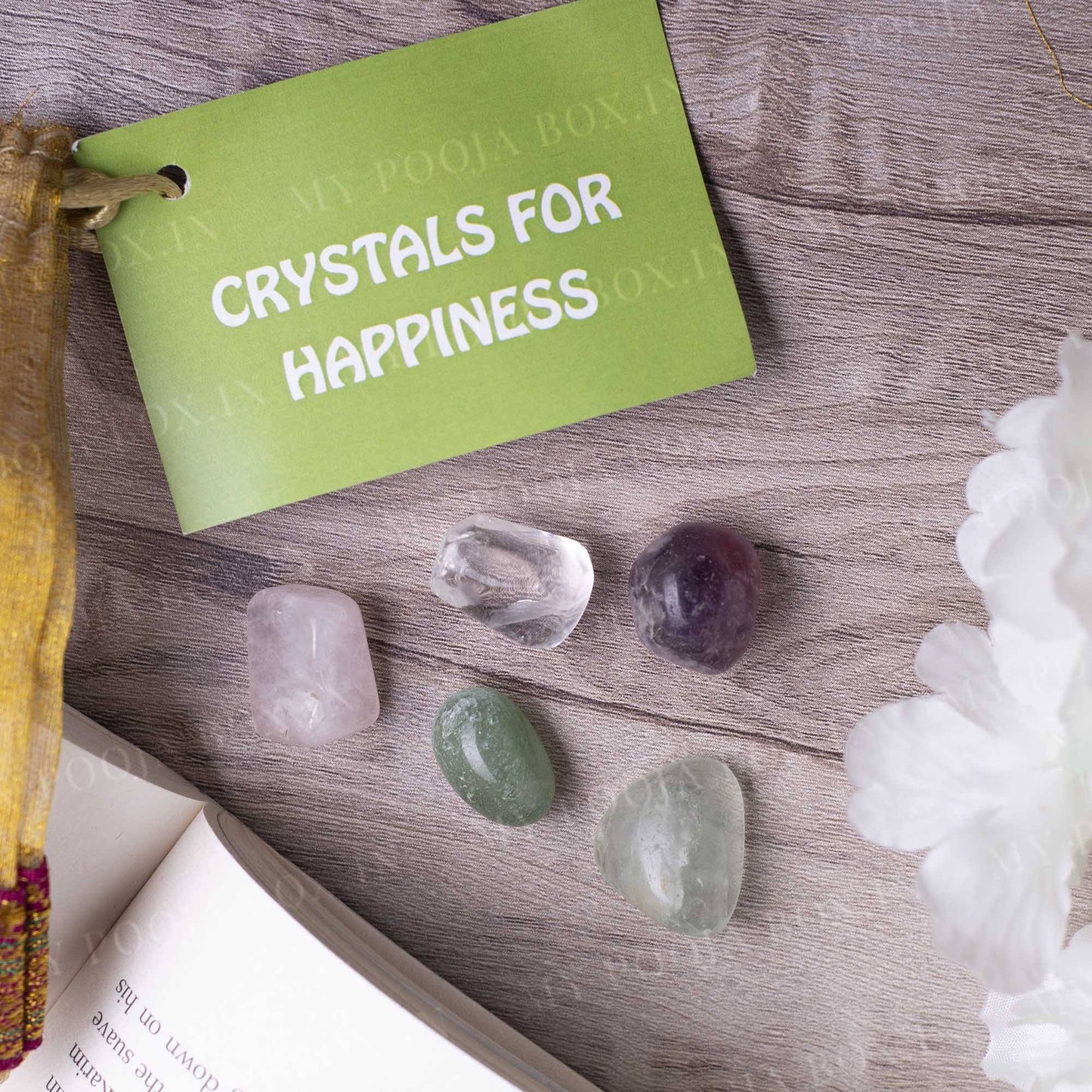 Happiness Crystal Healing Tumble Stone Set