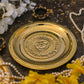 Engraved OM Symbol Gayatri Mantra Brass Plate