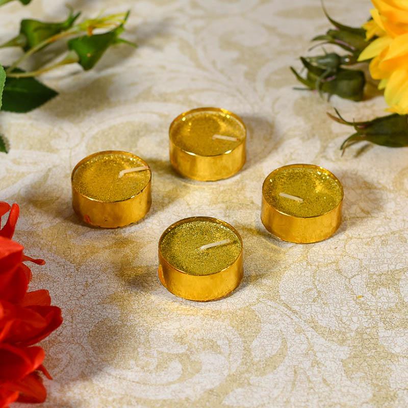 Dazzling Golden Candle (Set of 4)