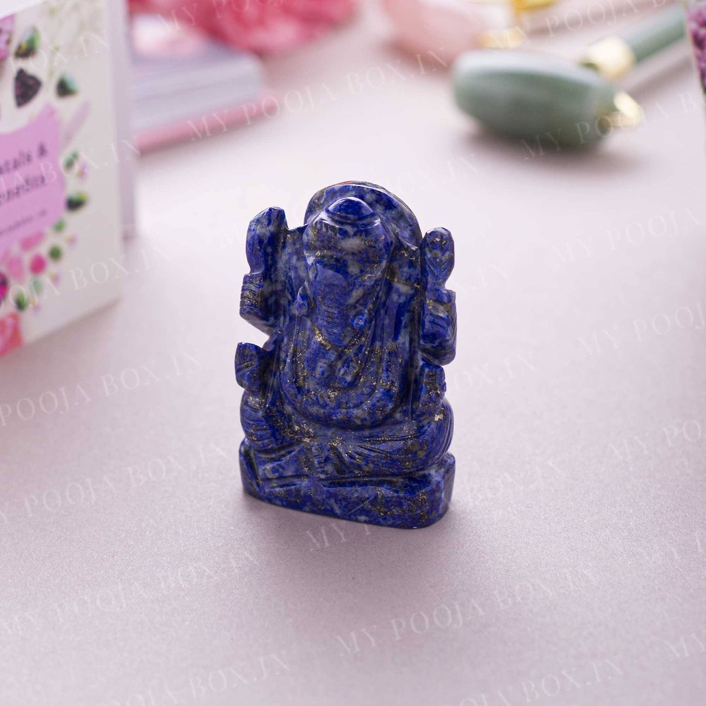 Lapis Lazuli Gemstone Ganesha Showpiece
