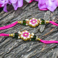 Exquisite Hand Painted Floral Rakhi Set of 2