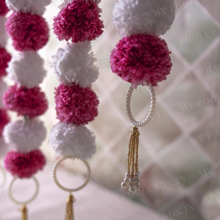 Incredible Floral Light Pink White Backdrop Decoration