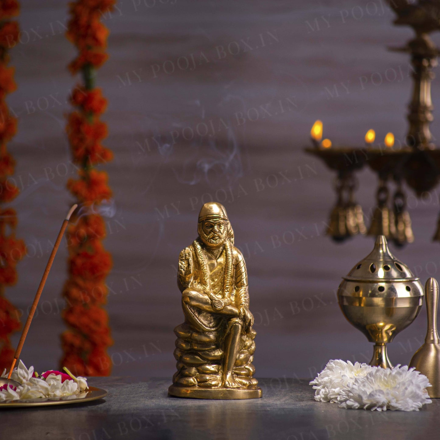 Devotional Brass Sai Baba Statue