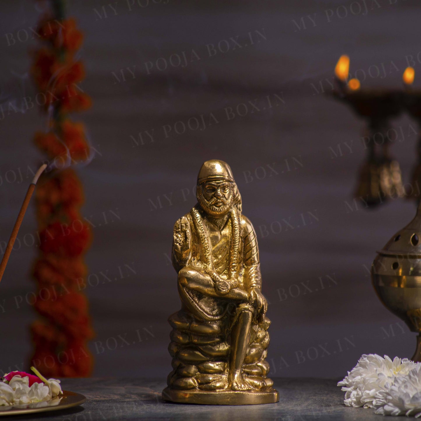 Devotional Brass Sai Baba Statue