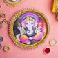 Ganpati Colorful Pooja Thali 9"