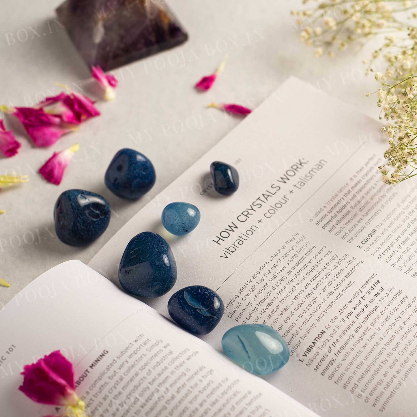 Blue Onyx Crystal Healing Tumble Stone Set