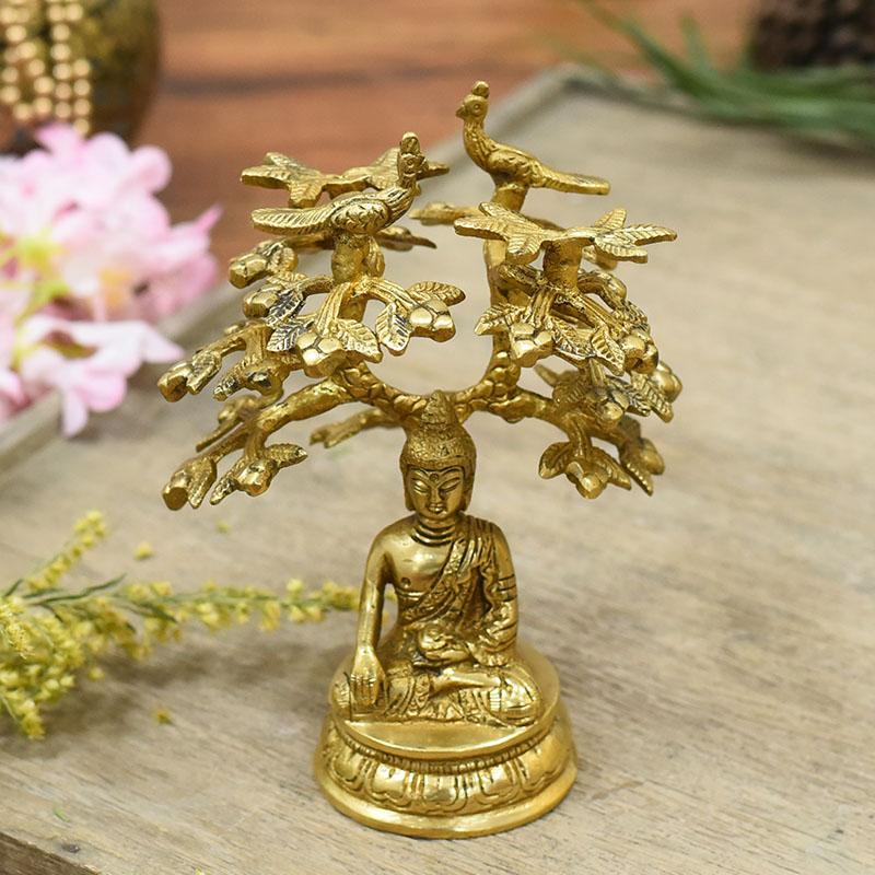 Meditating Buddha Under Bodhi Tree