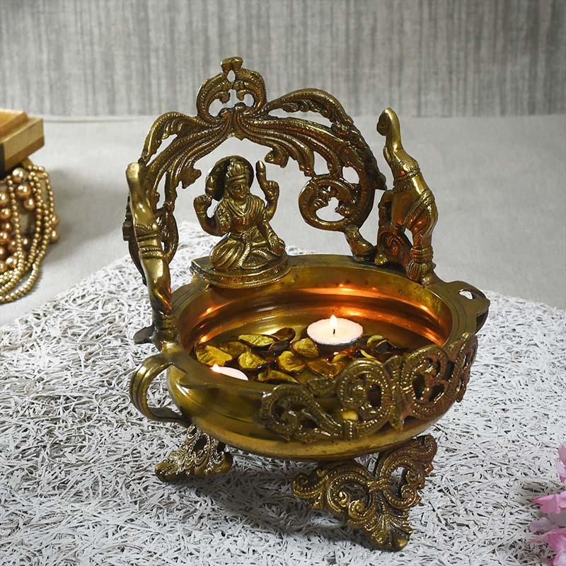 Antique Laxmi Brass Urli