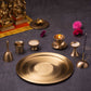 Antique Brass Pooja Thali (Set of 7)