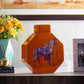 Tangerine Octagon Vase Showpiece