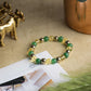 Green Jade, Citrine & Pyrite Natural Crystal Healing Bracelet