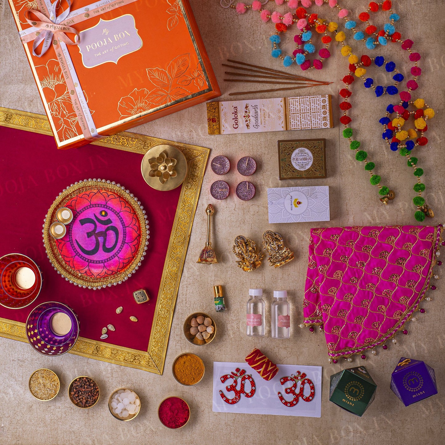 Radiant Colorful Diwali Pooja Box