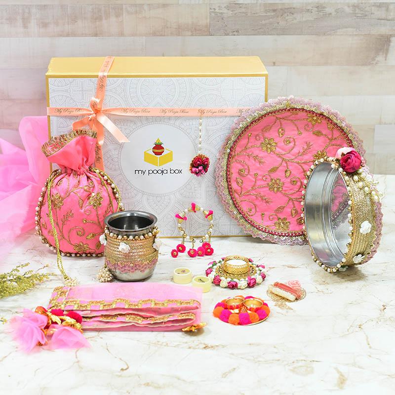 Dazzling Azalea Karwa Chauth Gift Box