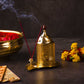 Antique Brass Jali Akhand Diya With Incense Holder