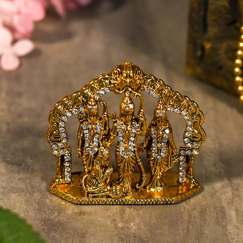 Mesmerising Zarkan Diamond Engraved Ram-Darbar Idol
