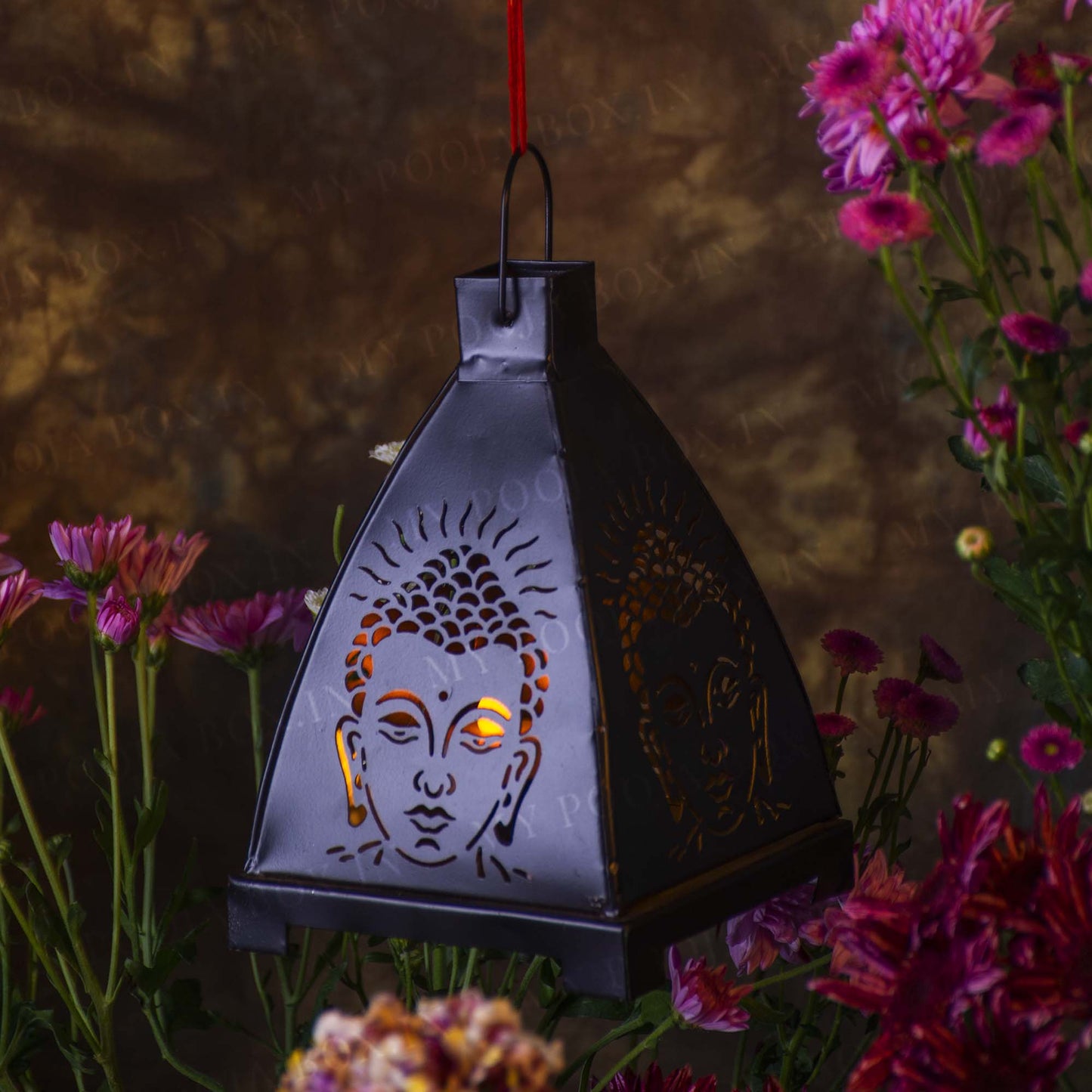 Antique Handcrafted Buddha Lantern for Home Decor